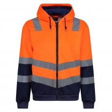 REGATTA TRF625 Pro Hi Vis Hoodie - Orange/Navy REGATTA TRF625 Pro Hi Vis Hoodie - Orange/Navy