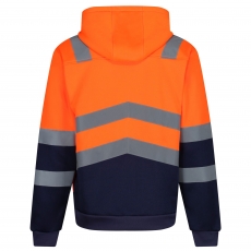 REGATTA TRF625 Pro Hi Vis Hoodie - Orange/Navy REGATTA TRF625 Pro Hi Vis Hoodie - Orange/Navy