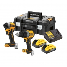 DEWALT DCK2050H2T 18v Brushless DCD805/DCF850 Twin Pack with 2x5ah Powerstack Batteries DEWALT DCK2050H2T 18v Brushless DCD805/DCF850 Twin Pack with 2x5ah Powerstack Batteries