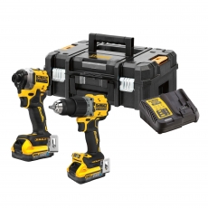 DEWALT DCK2050H2T 18v Brushless DCD805/DCF850 Twin Pack with 2x5ah Powerstack Batteries DEWALT DCK2050H2T 18v Brushless DCD805/DCF850 Twin Pack with 2x5ah Powerstack Batteries