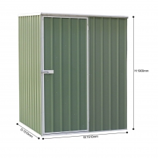 Dellonda Galvanised Steel Metal Garden/Outdoor/Storage Shed, 5FT x 5FT, Pent Style Roof - Green Dellonda Galvanised Steel Metal Garden/Outdoor/Storage Shed, 5FT x 5FT, Pent Style Roof - Green