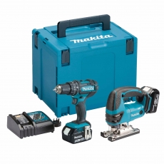MAKITA DLX2134TJ 18v DHP482/DJV180Z 2 piece Kit with 2x5ah Batteries MAKITA DLX2134TJ 18v DHP482/DJV180Z 2 piece Kit with 2x5ah Batteries