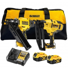 DEWALT DCK246P2 18v Brushless Nailer Twin Pack with 2x5ah Batteries DEWALT DCK246P2 18v Brushless Nailer Twin Pack with 2x5ah Batteries
