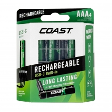 COAST ZITHION-XAAA Rechargeable Battery AAA 4 Pack COAST ZITHION-XAAA Rechargeable Battery AAA 4 Pack