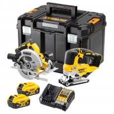 DEWALT DCK2012P2T 18v Jigsaw/Circular Saw Kit with 2x5ah Batteries DEWALT DCK2012P2T 18v Jigsaw/Circular Saw Kit with 2x5ah Batteries