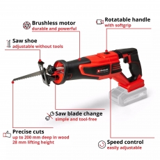 EINHELL TP-AP 18/28 Li BL - Solo 18v Brushless Recip Saw BODY ONLY EINHELL TP-AP 18/28 Li BL - Solo 18v Brushless Recip Saw BODY ONLY