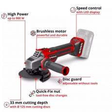 EINHELL TP-AG 18/125 CE Q Li - Solo 18v Cordless Angle Grinder BODY ONLY EINHELL TP-AG 18/125 CE Q Li - Solo 18v Cordless Angle Grinder BODY ONLY
