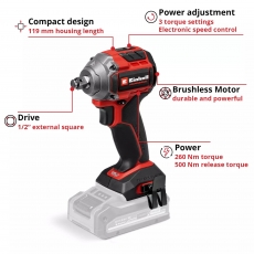 EINHELL TP-CW 18/260-C Li BL - Solo 18v Impact Wrench BODY ONLY EINHELL TP-CW 18/260-C Li BL - Solo 18v Impact Wrench BODY ONLY