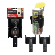 STEALTHMOUNTS OM-CAN-BLK-2 Black Aerosol Can Holder 2 Pack STEALTHMOUNTS OM-CAN-BLK-2 Black Aerosol Can Holder 2 Pack