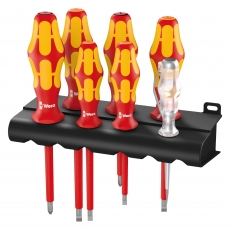 WERA 160 i/165 i/7 Rack Screwdriver set Kraftform Plus Series 100, single-pole phase tester and rack WERA 160 i/165 i/7 Rack Screwdriver set Kraftform Plus Series 100, single-pole phase tester and rack