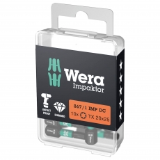 WERA 867/1 IMP DC TORX® 20x25mm Impaktor bits (10 Pack) WERA 867/1 IMP DC TORX® 20x25mm Impaktor bits (10 Pack)