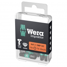 WERA 867/1 IMP DC TORX® 30x25mm Impaktor bits (10 Pack) WERA 867/1 IMP DC TORX® 30x25mm Impaktor bits (10 Pack)