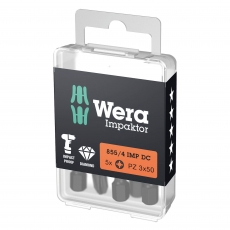 WERA 855/4 IMP DC PZ3x50mm Impaktor bits (5 Pack) WERA 855/4 IMP DC PZ3x50mm Impaktor bits (5 Pack)