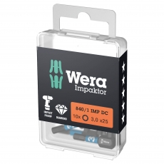 WERA 840/1 IMP DC Hex-Plus 3x25mm Impaktor bits (10 Pack) WERA 840/1 IMP DC Hex-Plus 3x25mm Impaktor bits (10 Pack)