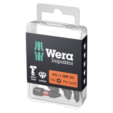 WERA 851/1 IMP DC PH Impaktor PH2x25mm bits (10 Pack) WERA 851/1 IMP DC PH Impaktor PH2x25mm bits (10 Pack)