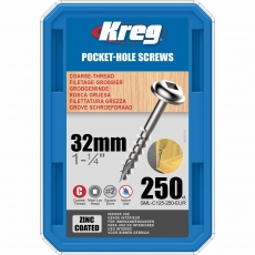 KREG SML-C125-250-INT 32mm No.8 Coarse Washer Head Screws 250pk KREG SML-C125-250-INT 32mm No.8 Coarse Washer Head Screws 250pk