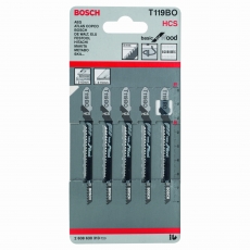BOSCH 2608630310 Jigsaw blade T 119 BO Basic for Wood 5 pack BOSCH 2608630310 Jigsaw blade T 119 BO Basic for Wood 5 pack