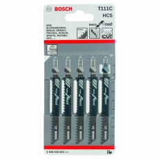 BOSCH 2608630033 Jigsaw blade T 111 C Basic for Wood 5 pack BOSCH 2608630033 Jigsaw blade T 111 C Basic for Wood 5 pack