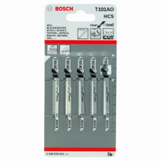 BOSCH 2608630031 Jigsaw blade T 101 AO Clean for Wood 5 pack BOSCH 2608630031 Jigsaw blade T 101 AO Clean for Wood 5 pack