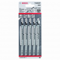 BOSCH Jigsaw blade T 345 XF Progressor for Wood and Metal 5 pack BOSCH Jigsaw blade T 345 XF Progressor for Wood and Metal 5 pack