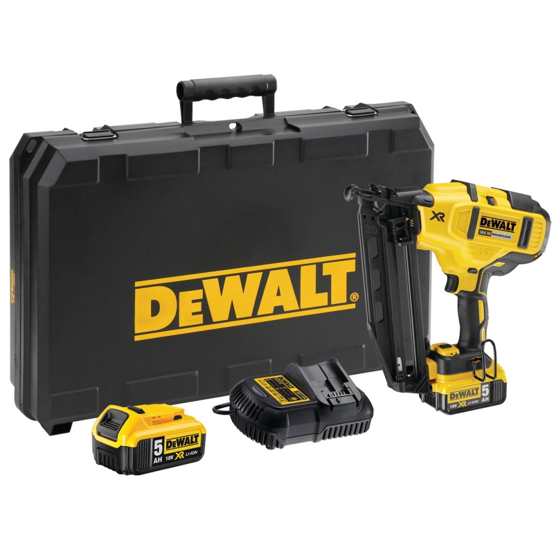 DEWALT DCN660P2 18v 2nd Fix Nailer with 2x5ah Li-ion batteries - ToolStore