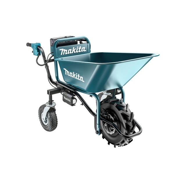 MAKITA DCU180PTX4 18v Motorised Wheel Barrow Kit with 2x5Ah