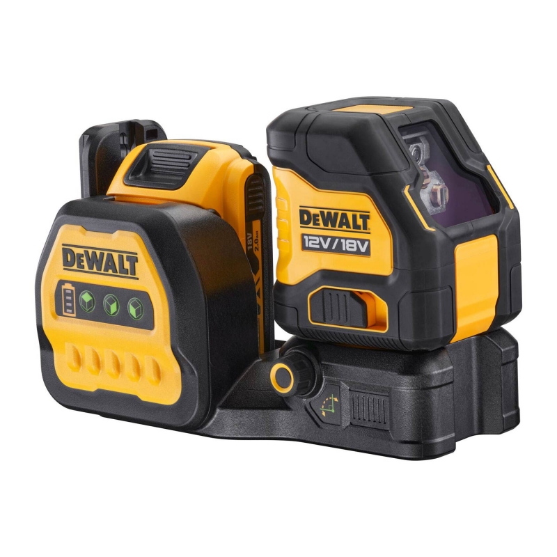 DEWALT DCE088D1G18 18v Green Cross Line Laser with 1x2ah Battery