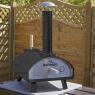 DELLONDA Dellonda Portable Wood-Fired 14" Pizza & Smoking Oven - Black/Stainless Steel