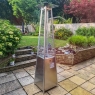 DELLONDA Dellonda 13kW Pyramid Gas Patio Heater 13kW Commercial/Garden Use - Stainless Steel