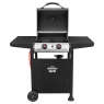 DELLONDA Dellonda 2 Burner Gas BBQ Grill with Ignition & Thermometer - Black/Stainless Steel